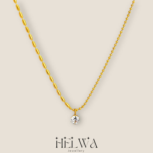 HELWA Crystal Ball Chain Necklace