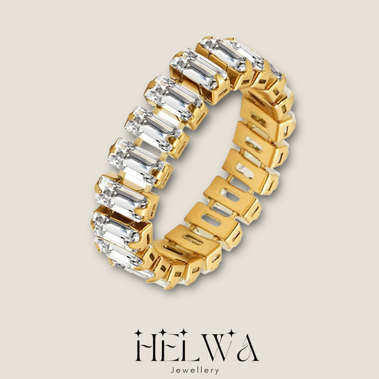 HELWA Baguette Cut CZ Ring